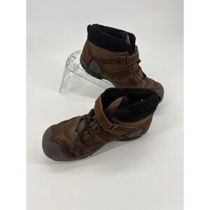 KEEN Winter Boots Size 7 Brown 1026737 Suede Faux Fur Insulated Hiking Shoes